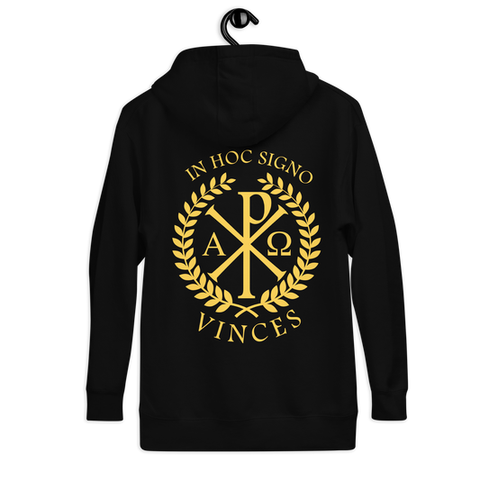 By this sign, conquer - Chi-rho Hoodie