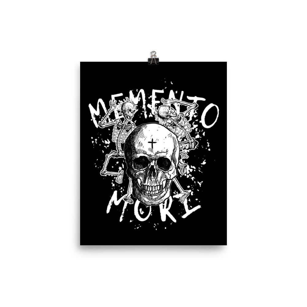 Memento Mori - Black Background Poster