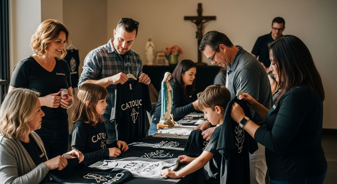 catholic t-shirts, faith apparel, group shopping