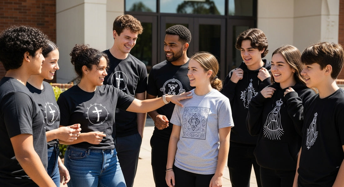 Catholic t-shirts, faith fashion, church community