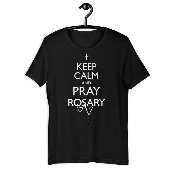 Keep Calm and Pray Rosary tee