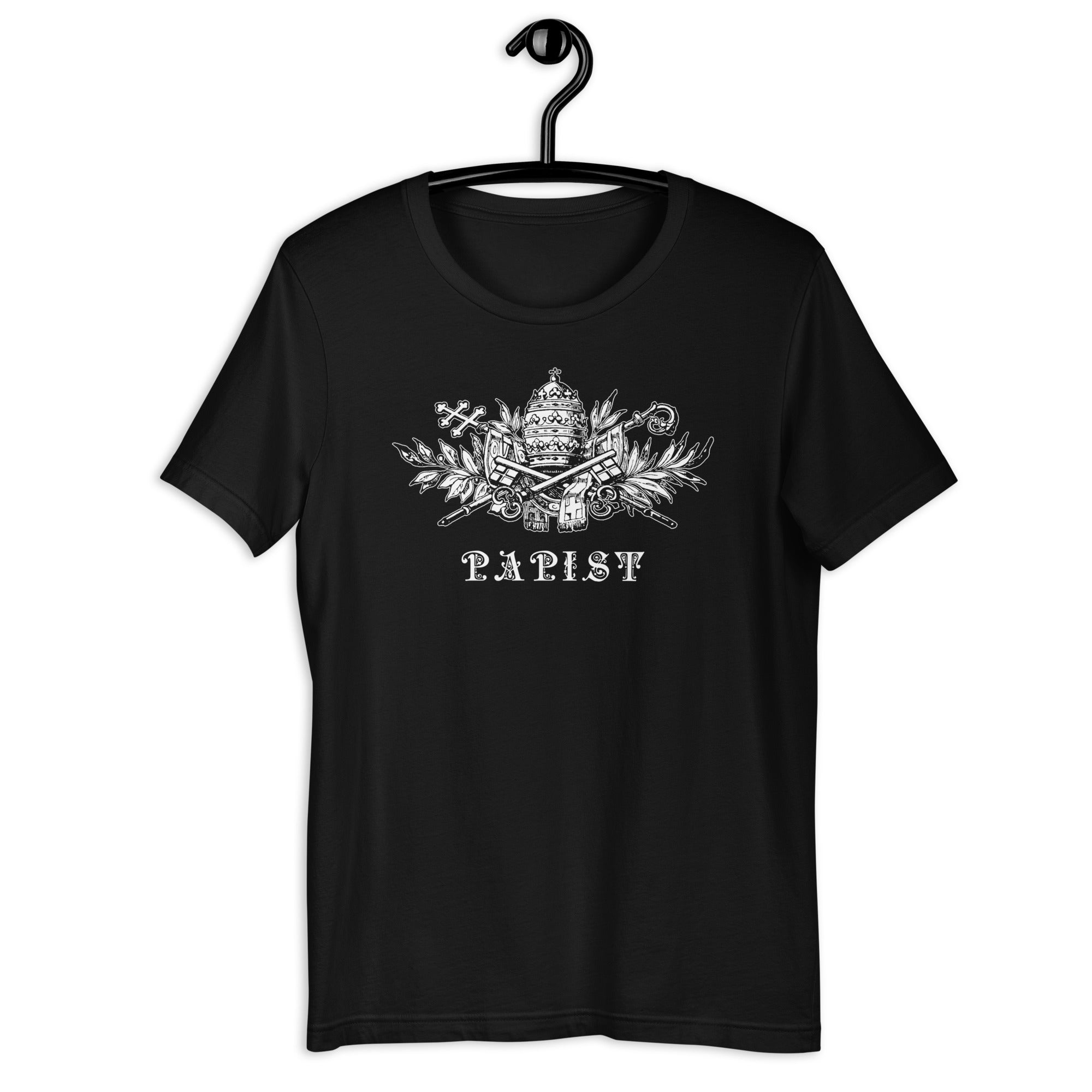 Papist Men's T‑Shirt with keys & tiara