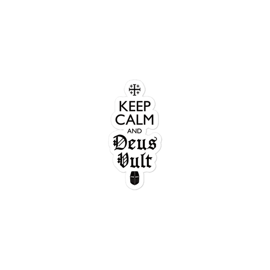 Keep Calm and Deus Vult - Bubble-free stickers